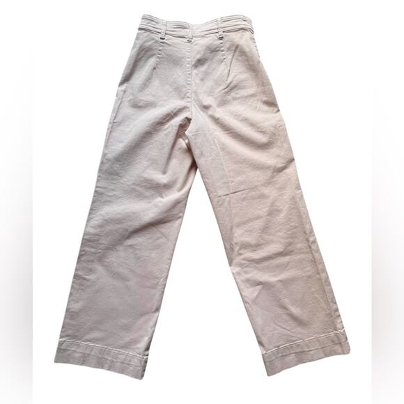 NWT Marine Layer Bridget high rise wide leg crop pant peach whip size women’s 4 - Picture 5 of 7